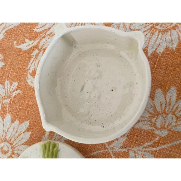 Vintage 1970s Retro Ceramic Frog Trinket Box With Lid - Picture 5 of 11